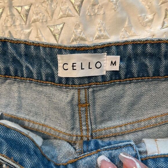 Cello high waist frayed Distressed Denim Cutoff Shorts sz medium - Picture 5 of 9